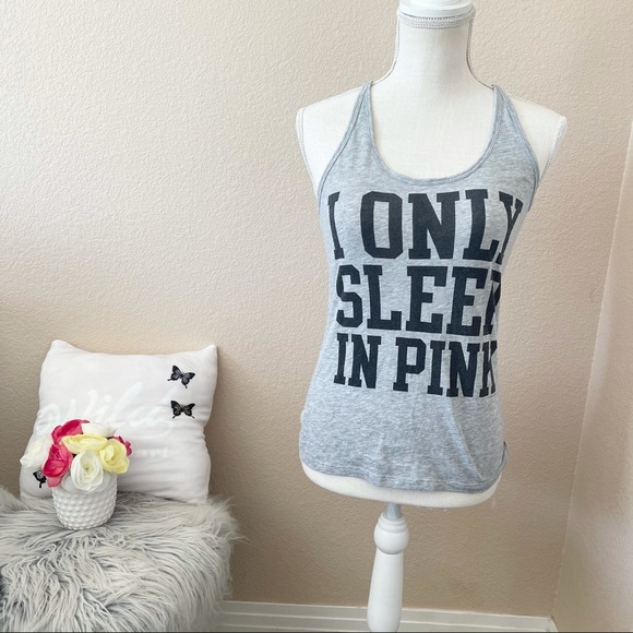 3/30 pink Victoria’s Secret I only sleep pink top - Picture 2 of 6